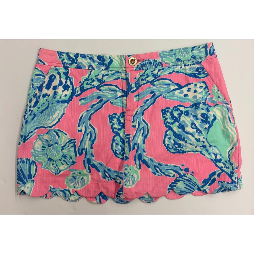 Lilly Pulitzer Madison Skort Barefoot Princess Scalloped Hem Size 4